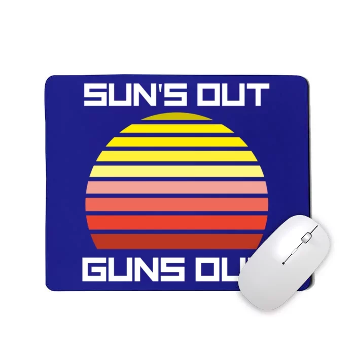 Suns Out Buns Out Summer Cool Beach Fun Sunset Gift Mousepad