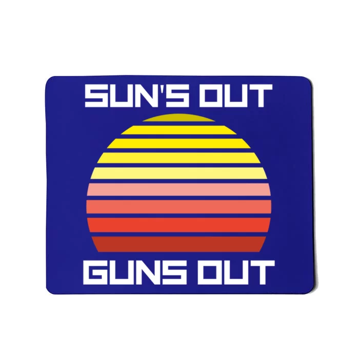 Suns Out Buns Out Summer Cool Beach Fun Sunset Gift Mousepad