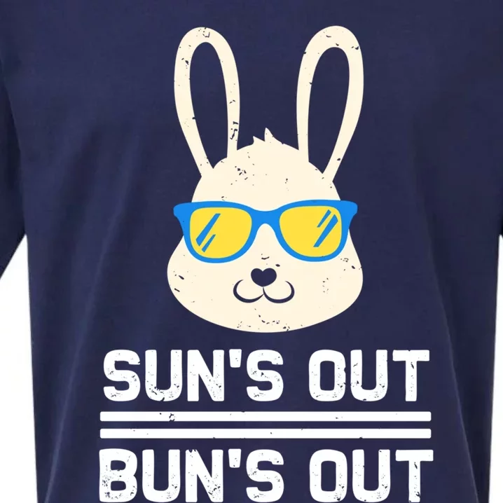 Suns Out Buns Out Funny Bunny Summer Quote Gift Sueded Cloud Jersey T-Shirt