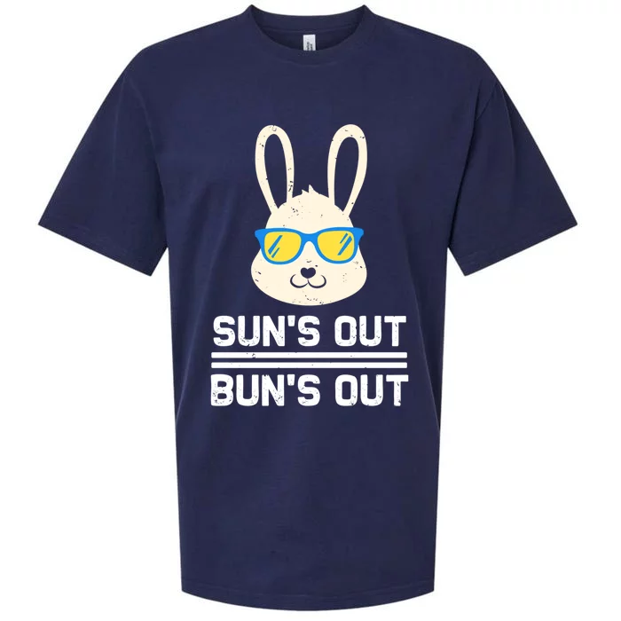 Suns Out Buns Out Funny Bunny Summer Quote Gift Sueded Cloud Jersey T-Shirt