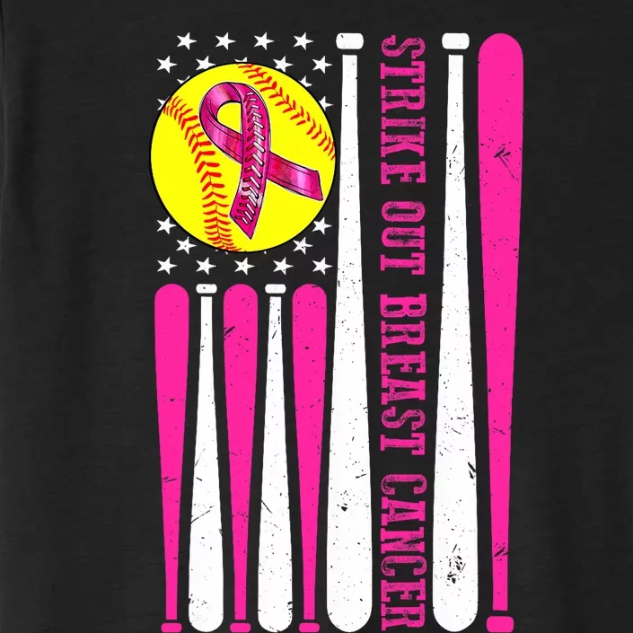 Strike Out Breast Cancer Softball Fight Awareness 2024 ChromaSoft Performance T-Shirt