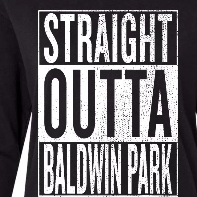 Straight Outta Baldwin Park Great Travel & Gift Idea Womens Cotton Relaxed Long Sleeve T-Shirt