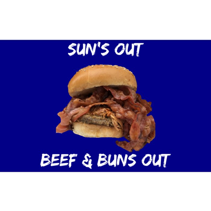 Sun’s Out Beef And Buns Out Fat Juicy Burger Bbq Quote Fun Gift Bumper Sticker