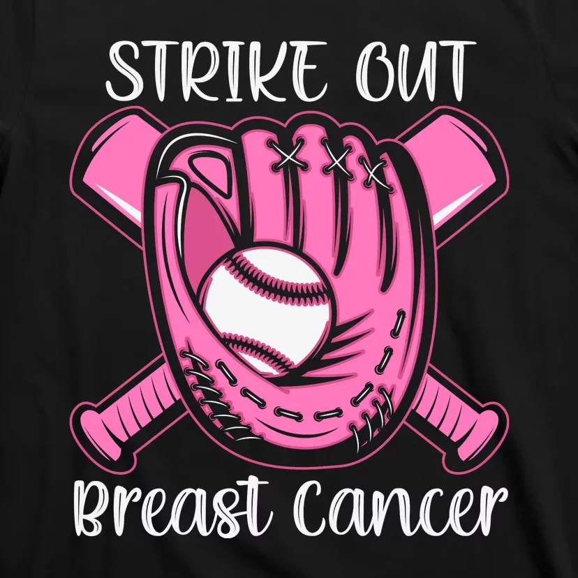 Strike Out Breast Cancer Awareness Month Baseball Softball T-Shirt