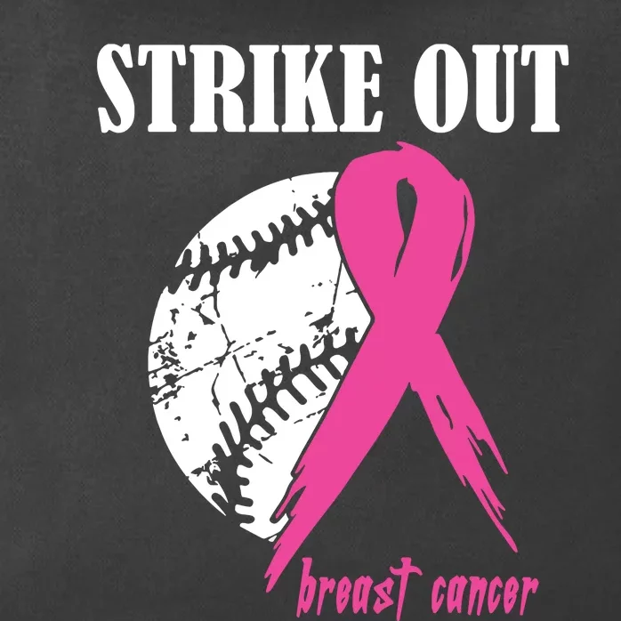 Strike Out Breast Cancer Awareness Baseball Fighters Zip Tote Bag