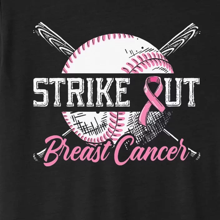 Strike Out Breast Cancer Baseball Breast Cancer Awareness ChromaSoft Performance T-Shirt