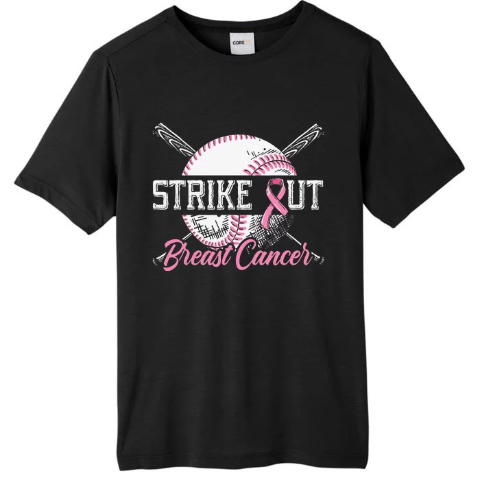 Strike Out Breast Cancer Baseball Breast Cancer Awareness ChromaSoft Performance T-Shirt