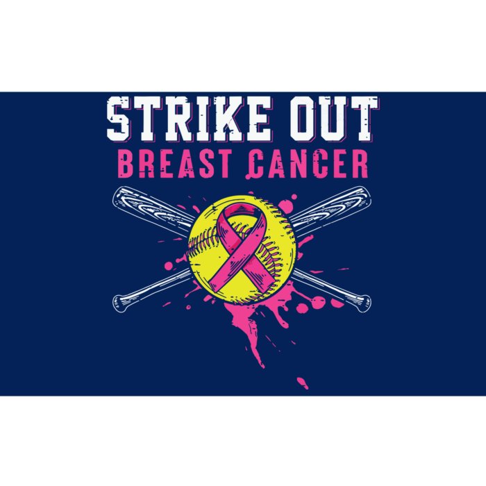 Strike Out Breast Cancer Awareness Day Pink Ribbon Softball Bumper Sticker