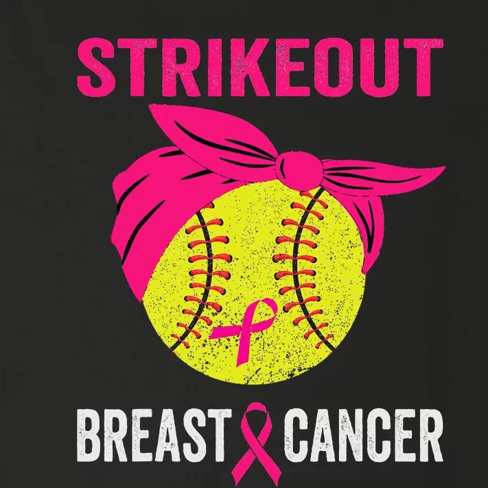 Strike Out Breast Cancer Awareness Messy Bun Softball Toddler Long Sleeve Shirt