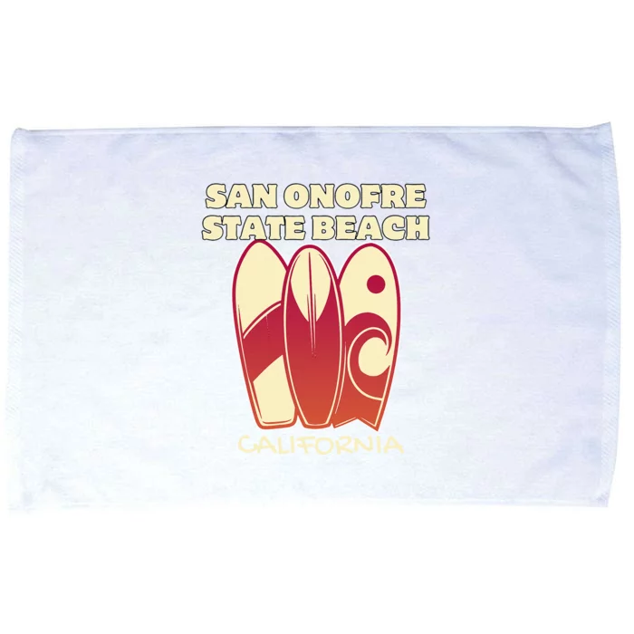 San Onofre Beach California Surfing Vintage Surfboards Microfiber Hand Towel