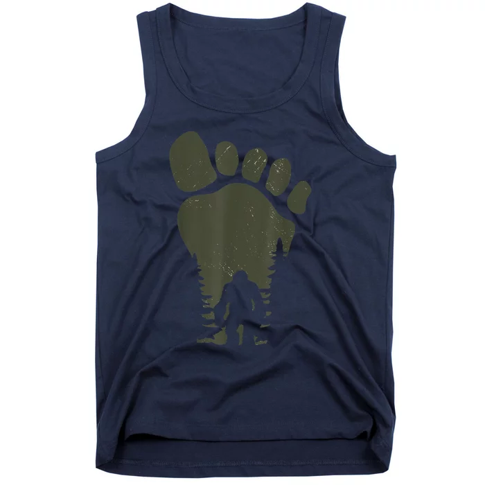 Sasquatch Or Bigfoot In The Forest Footprint Tank Top