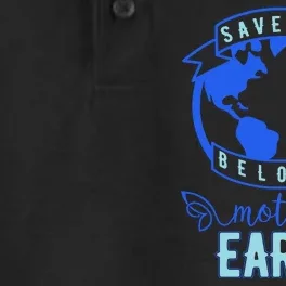 Save Our Beloved Mother Earth Dry Zone Grid Performance Polo