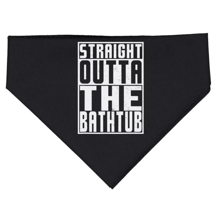 Straight Outta Bathtub Funny Rubber Duck Lovers USA-Made Doggie Bandana