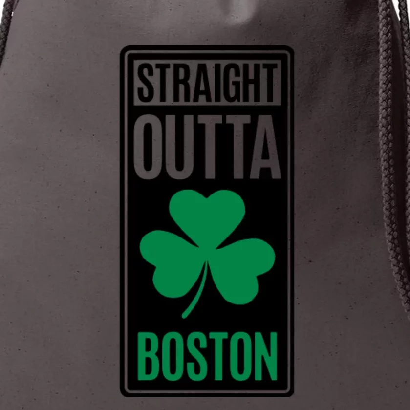 Straight Outta Boston Drawstring Bag