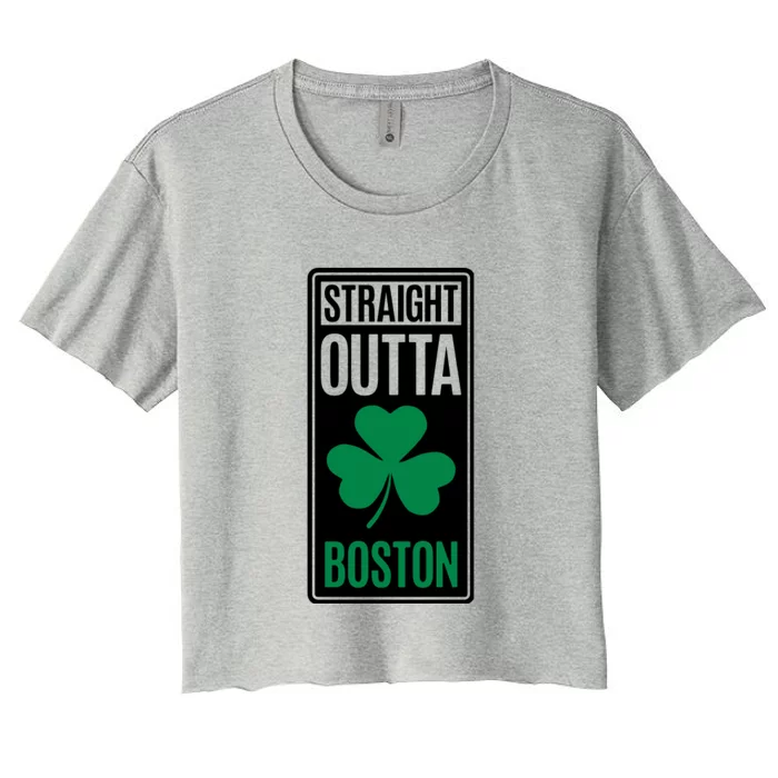 Straight Outta Boston Women's Crop Top Tee