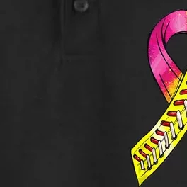 Strike Out Breast Cancer Awareness Day Pink Ribbon Softball Dry Zone Grid Performance Polo