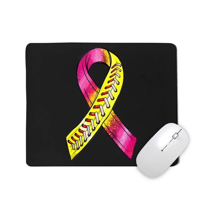 Strike Out Breast Cancer Awareness Day Pink Ribbon Softball Mousepad