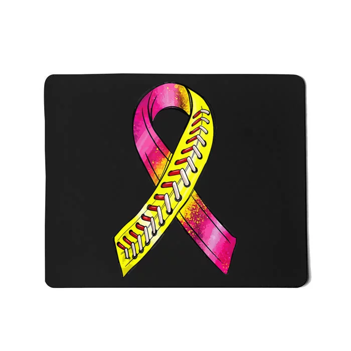 Strike Out Breast Cancer Awareness Day Pink Ribbon Softball Mousepad