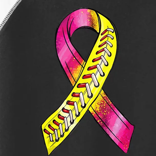 Strike Out Breast Cancer Awareness Day Pink Ribbon Softball Toddler Fine Jersey T-Shirt