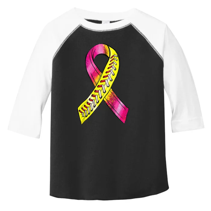 Strike Out Breast Cancer Awareness Day Pink Ribbon Softball Toddler Fine Jersey T-Shirt