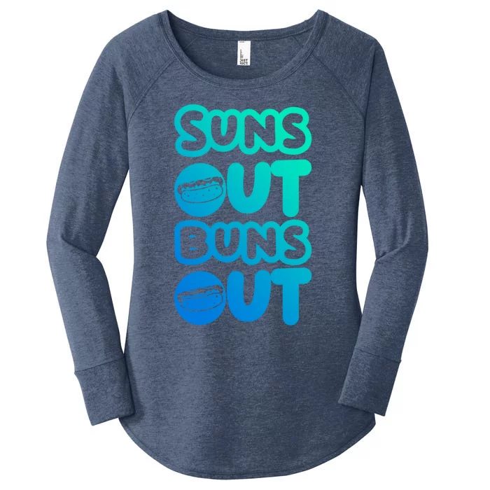 Suns Out Buns Out Bbq Barbeques Grill Gift Women's Perfect Tri Tunic Long Sleeve Shirt