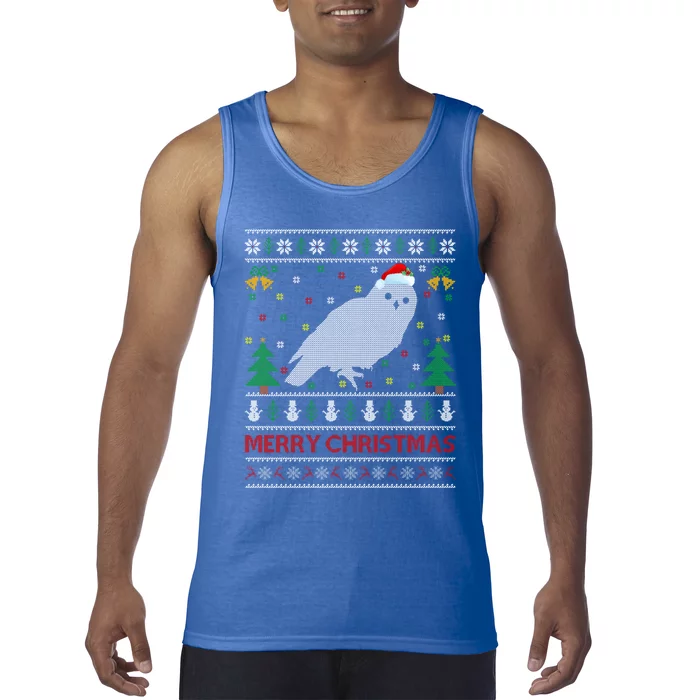 Snowy Owl Bird Lover Ugly Santa Snowy Owl Christmas Gift Tank Top