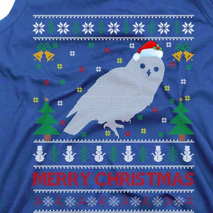 Snowy Owl Bird Lover Ugly Santa Snowy Owl Christmas Gift Tank Top