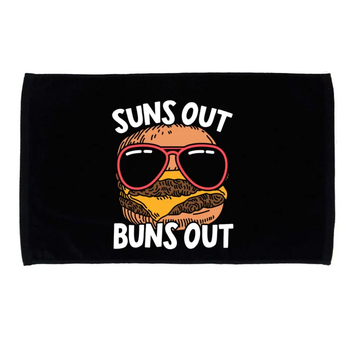 Suns Out Buns Out Burger Hamburger Foodie Buns Cheeseburger Cute Gift Microfiber Hand Towel