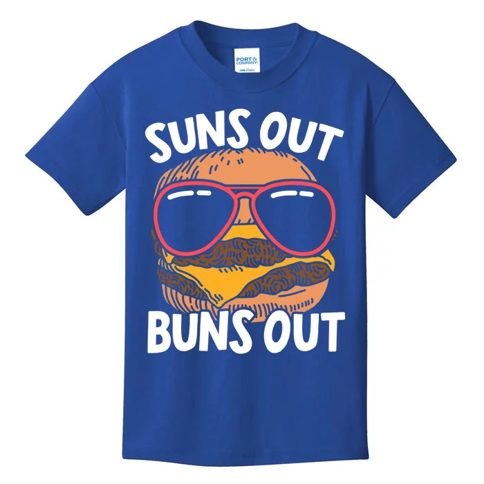 Suns Out Buns Out Burger Hamburger Foodie Buns Cheeseburger Cute Gift Kids T-Shirt