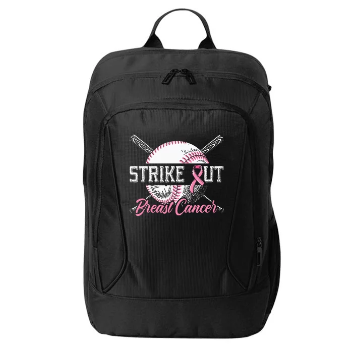 Strike Out Breast Cancer Baseball Breast Cancer Awareness City Backpack