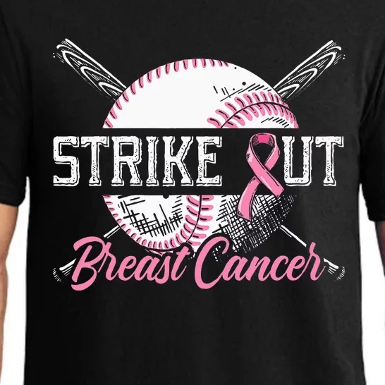 Strike Out Breast Cancer Baseball Breast Cancer Awareness Pajama Set