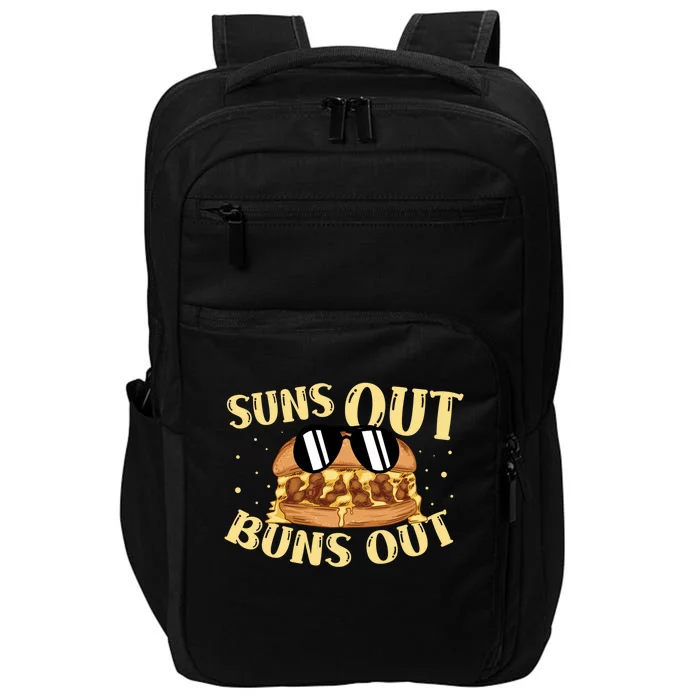 Suns Out Buns Out Burger Lover Foodie Hamburger Gift Impact Tech Backpack