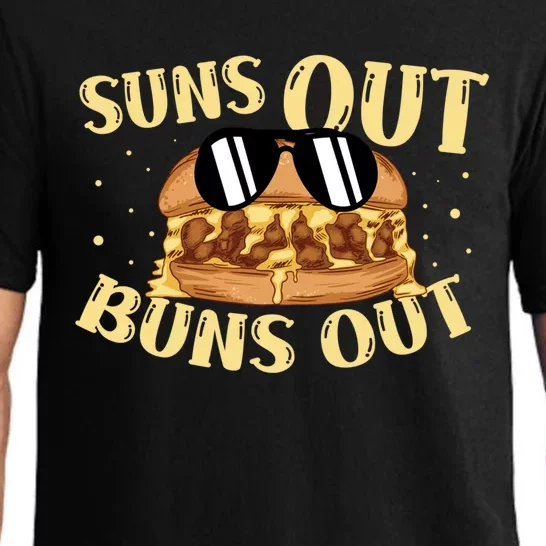 Suns Out Buns Out Burger Lover Foodie Hamburger Gift Pajama Set