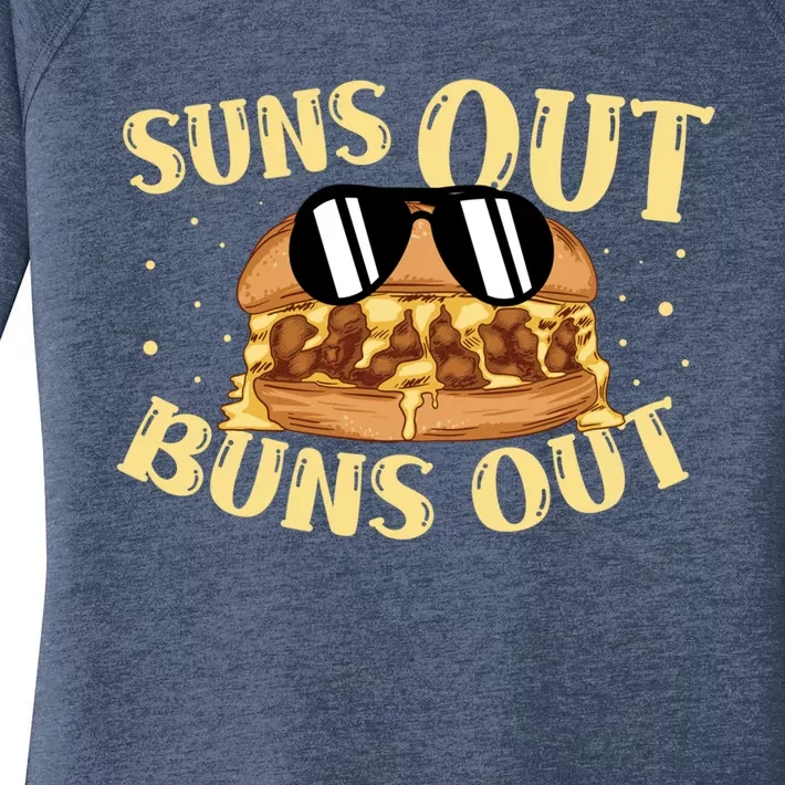 Suns Out Buns Out Burger Lover Foodie Hamburger Gift Women's Perfect Tri Tunic Long Sleeve Shirt