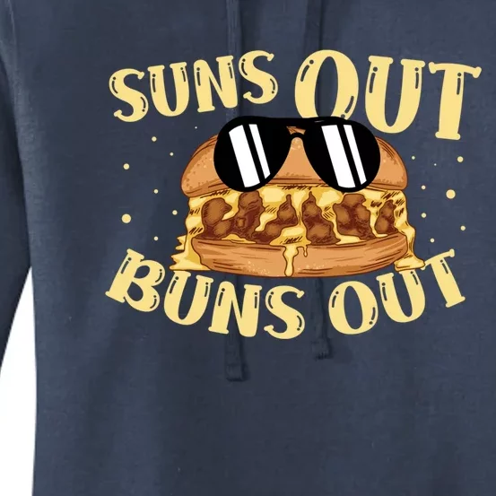 Suns Out Buns Out Burger Lover Foodie Hamburger Gift Women's Pullover Hoodie