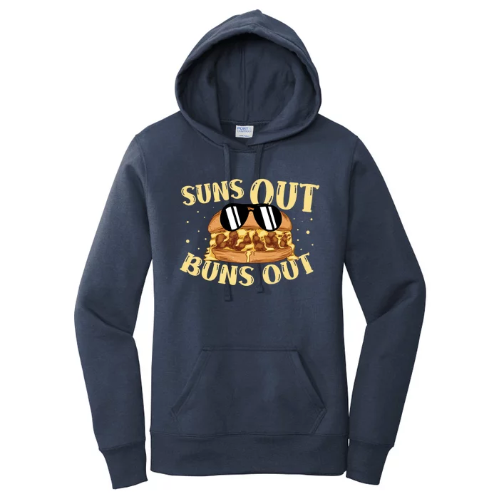 Suns Out Buns Out Burger Lover Foodie Hamburger Gift Women's Pullover Hoodie