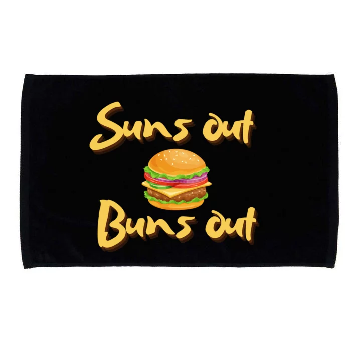 Suns Out Buns Out Cheeseburger Grill Griddle Great Gift Microfiber Hand Towel