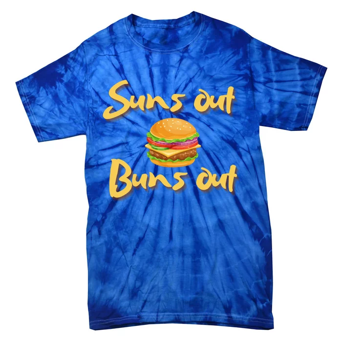 Suns Out Buns Out Cheeseburger Grill Griddle Great Gift Tie-Dye T-Shirt