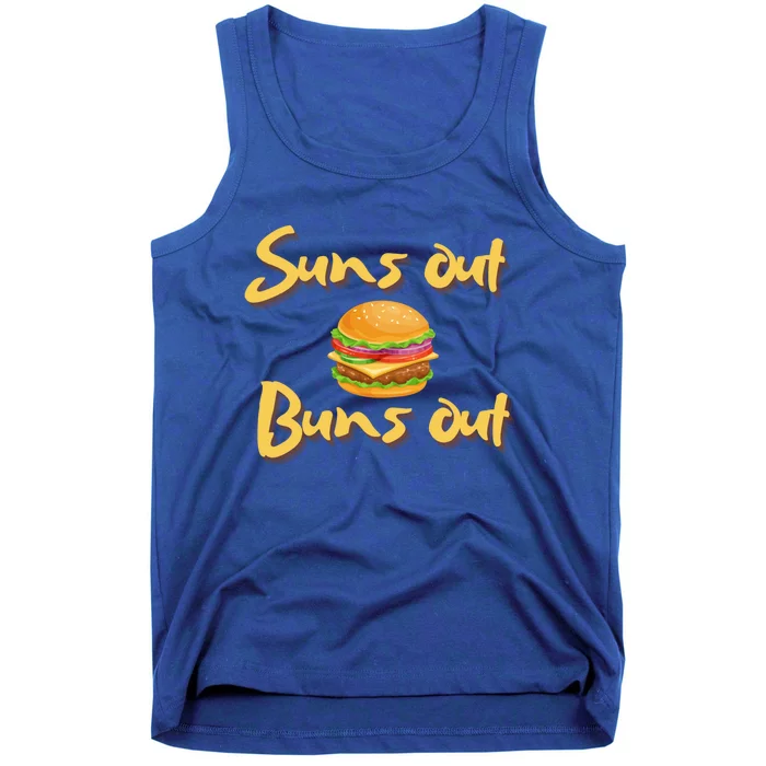 Suns Out Buns Out Cheeseburger Grill Griddle Great Gift Tank Top