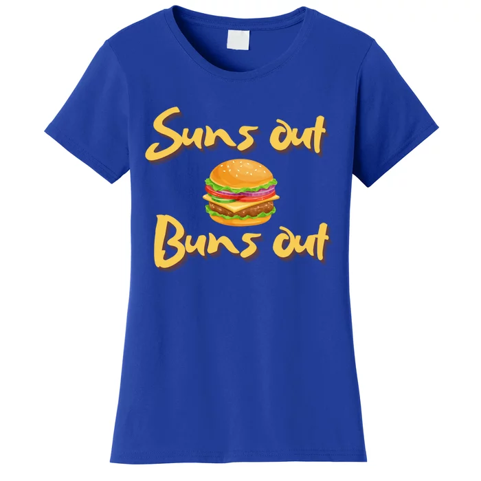 Suns Out Buns Out Cheeseburger Grill Griddle Great Gift Women's T-Shirt