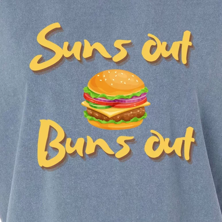 Suns Out Buns Out Cheeseburger Grill Griddle Great Gift Garment-Dyed Women's Muscle Tee