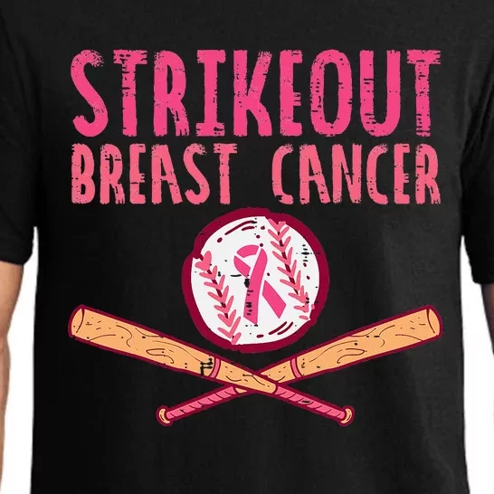 Strike Out Breast Cancer Baseball Fight Awareness Pajama Set