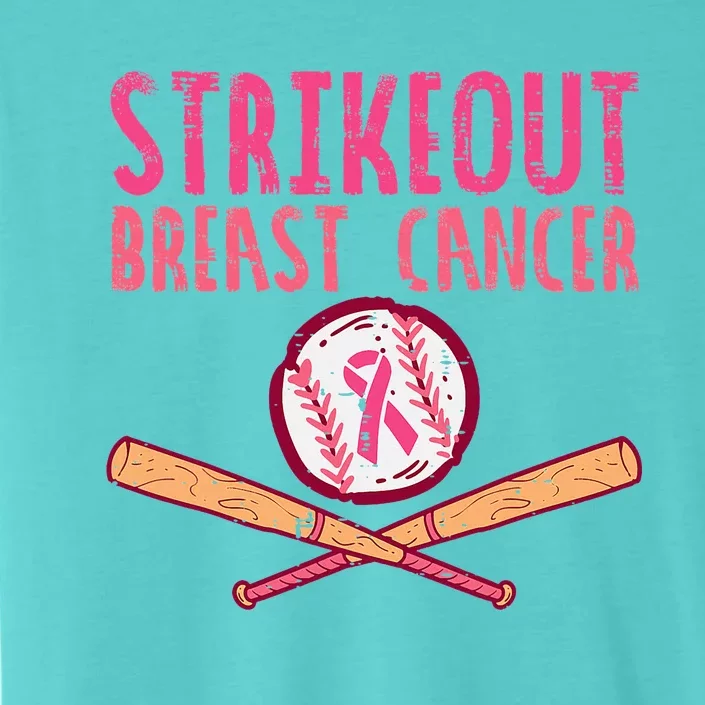 Strike Out Breast Cancer Baseball Fight Awareness ChromaSoft Performance T-Shirt