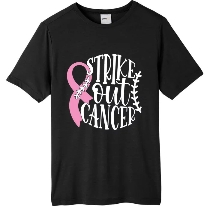 Strike Out Breast Cancer Baseball Fight Awareness ChromaSoft Performance T-Shirt