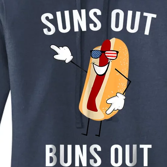 Suns Out Buns Out Funny Hotdog Gift Women's Pullover Hoodie