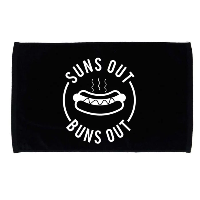 Suns Out Buns Out Funny Party Hot Dog Cool Gift Cute Gift Microfiber Hand Towel