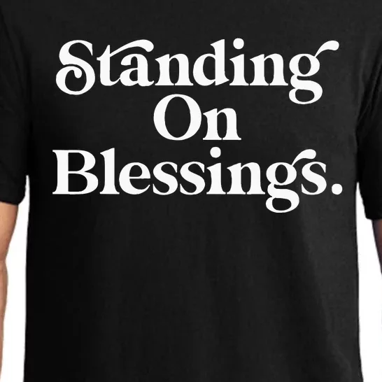 Standing On Blessings Religious Statement Praise God Inspire Pajama Set