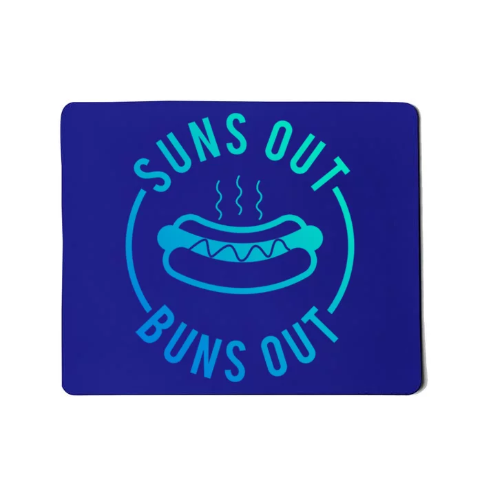 Suns Out Buns Out Funny Unisex Party Hot Dog Gift Mousepad