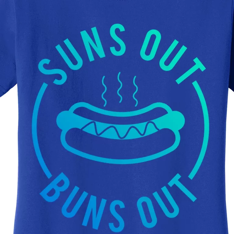 Suns Out Buns Out Funny Unisex Party Hot Dog Gift Women's T-Shirt