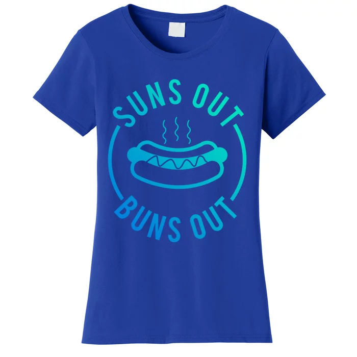 Suns Out Buns Out Funny Unisex Party Hot Dog Gift Women's T-Shirt